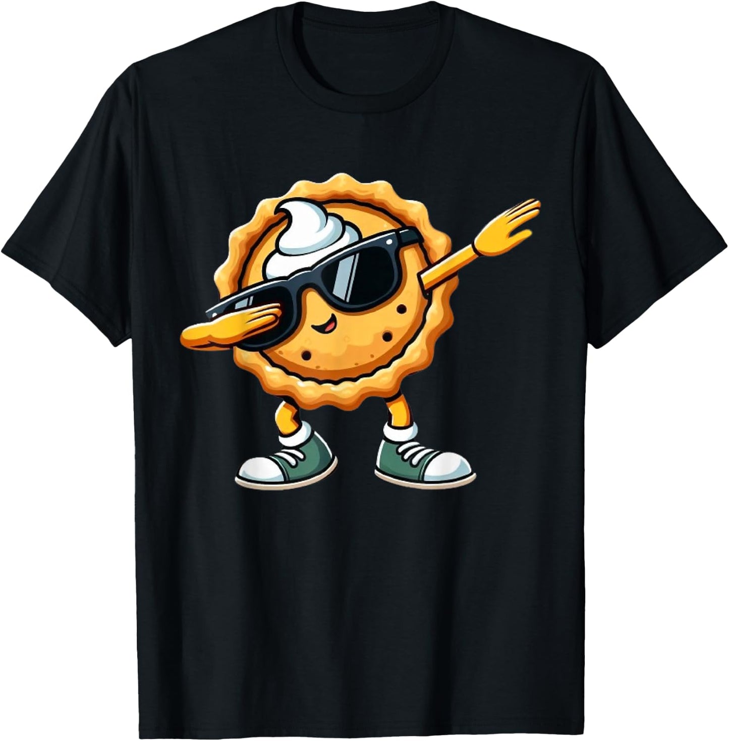 Dabbing Pumpkin Pie Thanksgiving Day Funny Boys Kids Dab T-Shirt - T-Shirt | Black