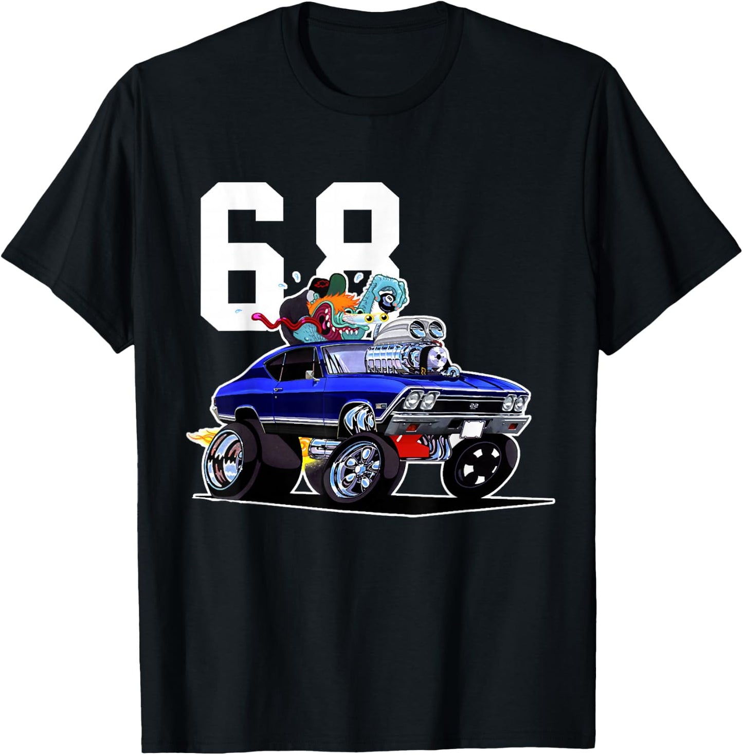 1968 68 Chevelle SS Trending Chevys Muscle Car Funny T-Shirt - T-Shirt | Black