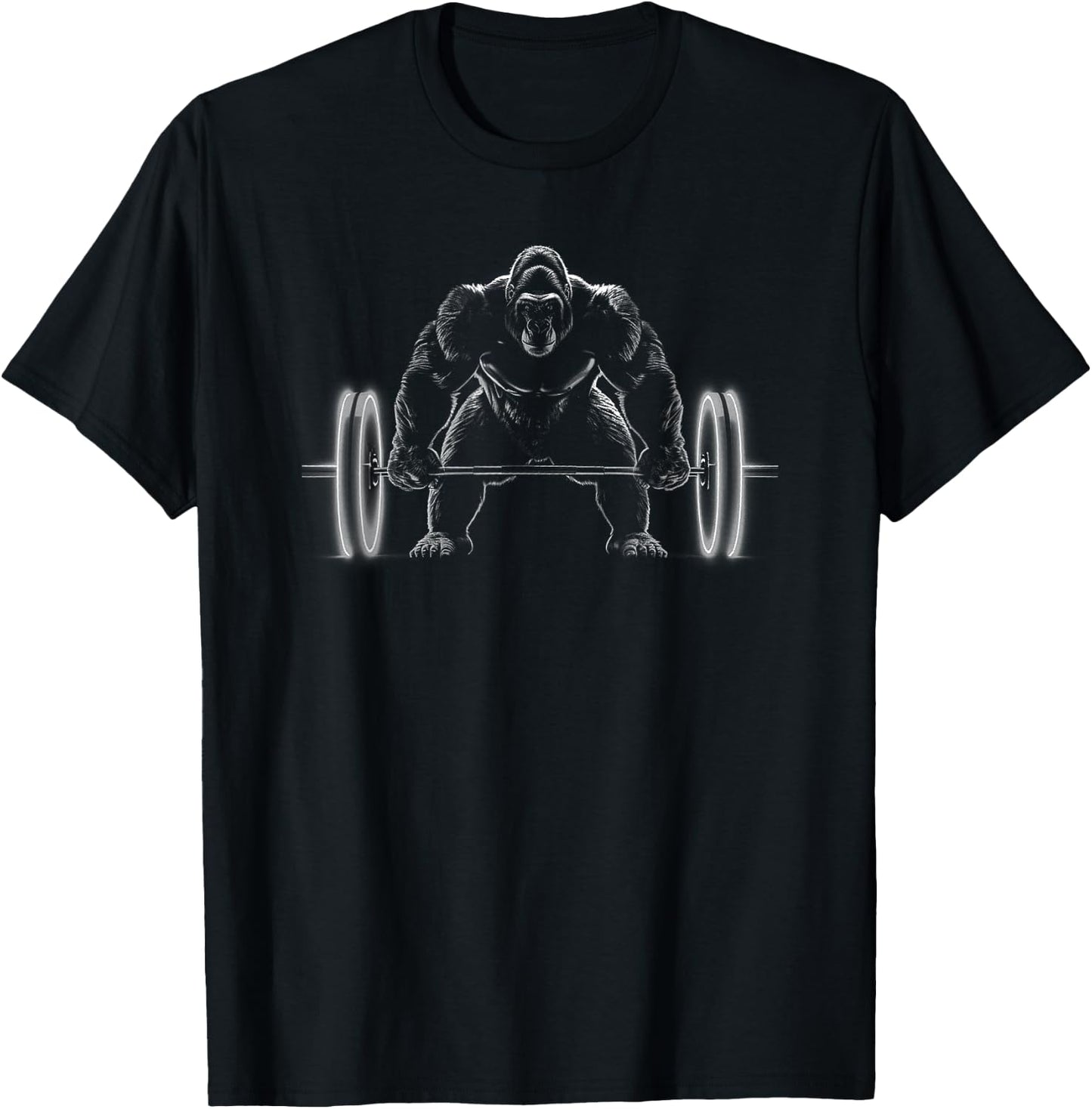 Gorilla Weight Lift Silverback Gorilla T-Shirt - T-Shirt | Black