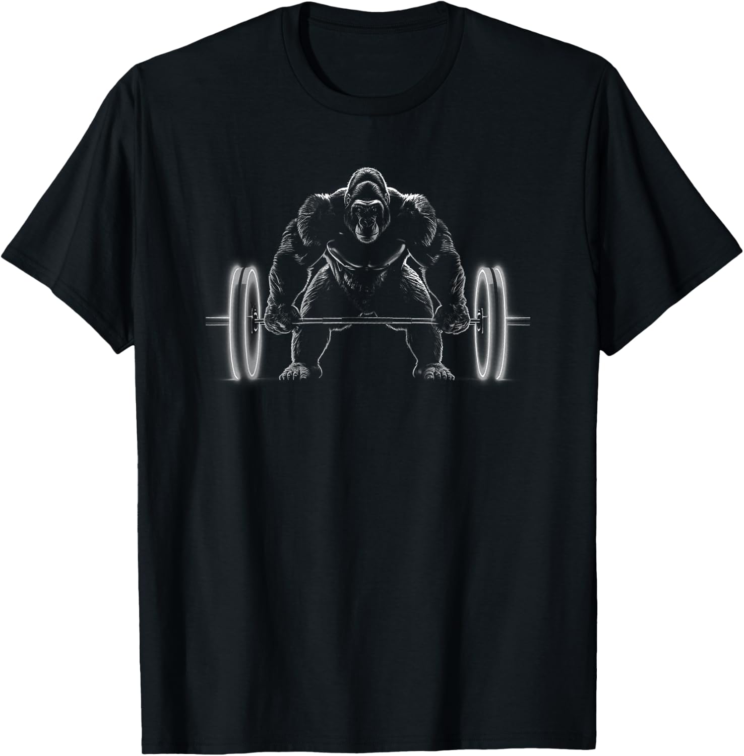 Gorilla Weight Lift Silverback Gorilla T-Shirt - T-Shirt | Black