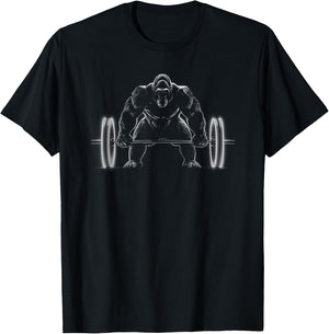 Gorilla Weight Lift Silverback Gorilla T-Shirt - T-Shirt | Black