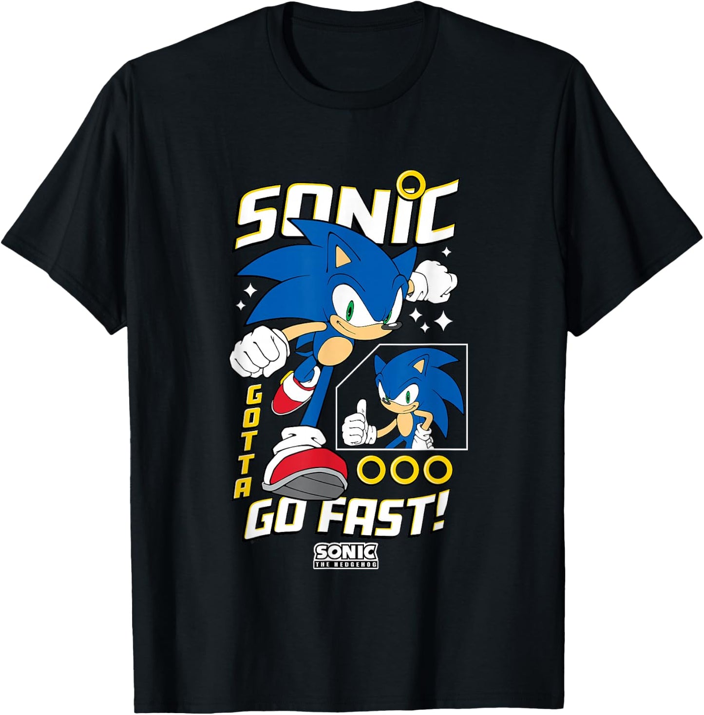 Sonic The Hedgehog Gotta Go Fast! Epic Run T-Shirt - T-Shirt | Black