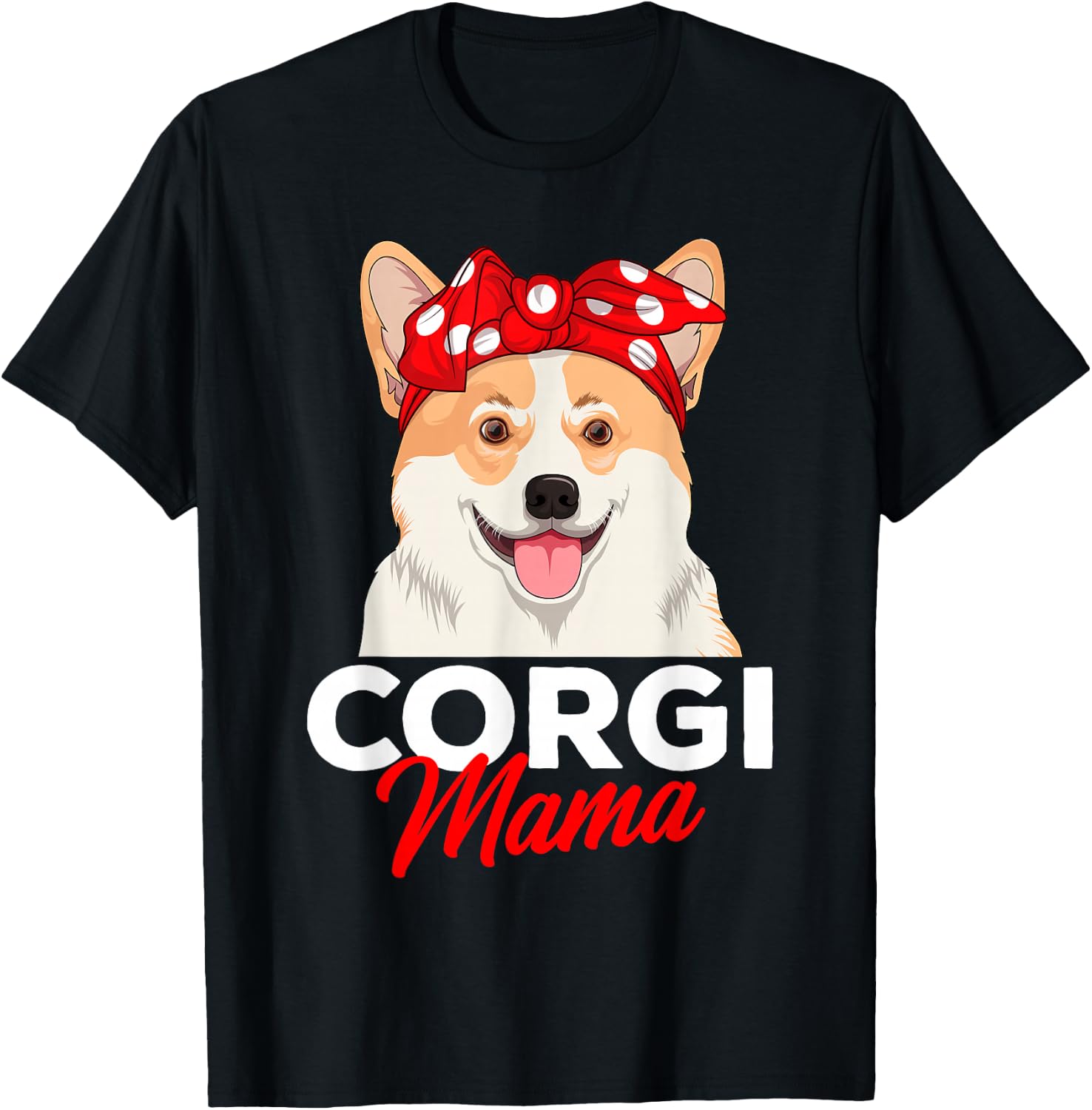 Corgi Mum Dogs Women Mother's Day Gift T-Shirt - T-Shirt | Black