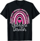 Childcare Director Rainbow Leopard Print Daycare Provider T-Shirt - T-Shirt | Black
