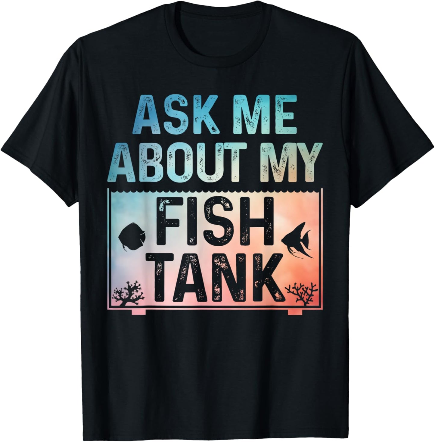 Funny Fish Tank Art Women Fish Tank Aquarium Lover T-Shirt - T-Shirt | Black