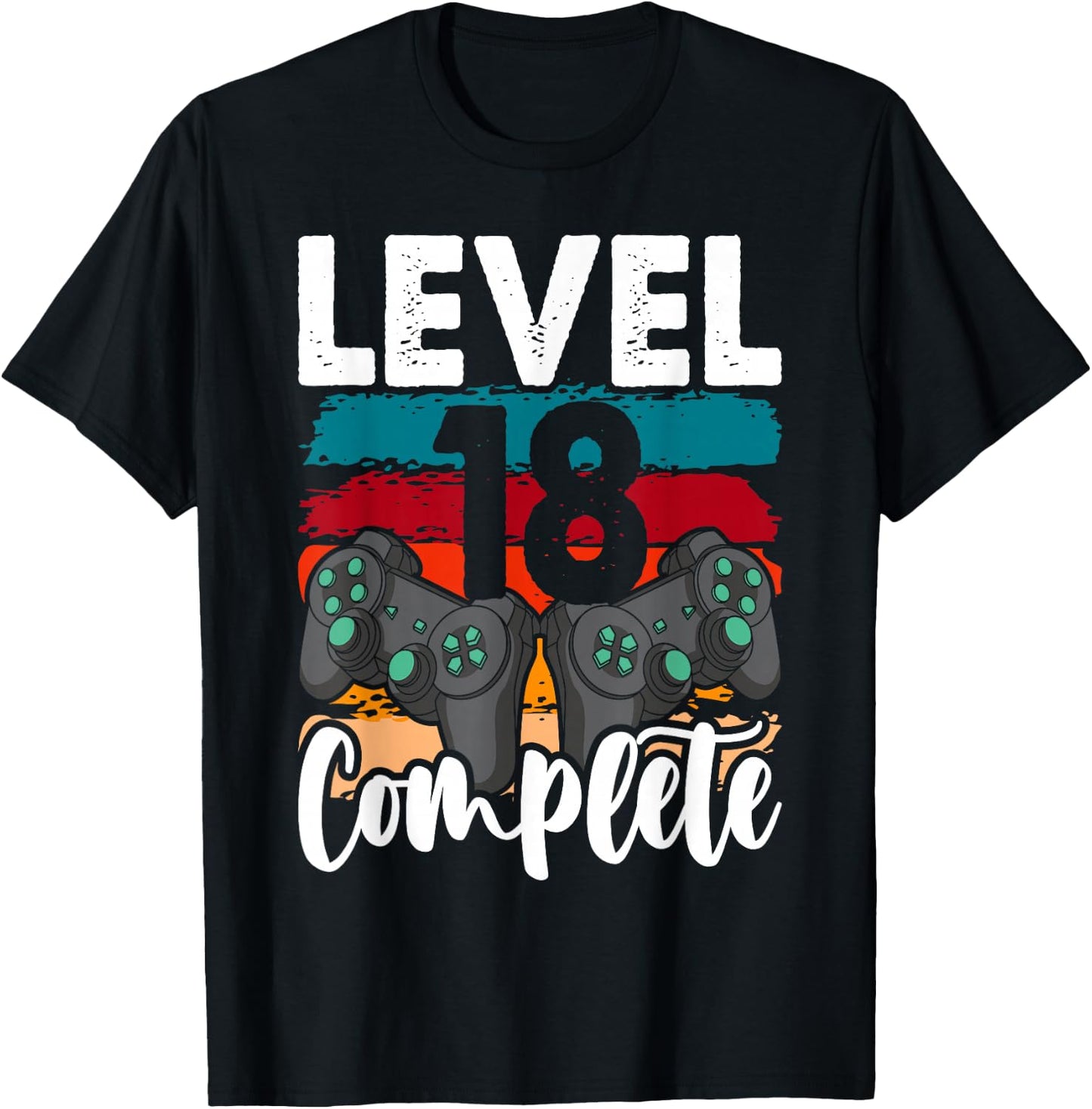 Level 18 Complete Vintage 18th Wedding Anniversary T-Shirt - T-Shirt | Black