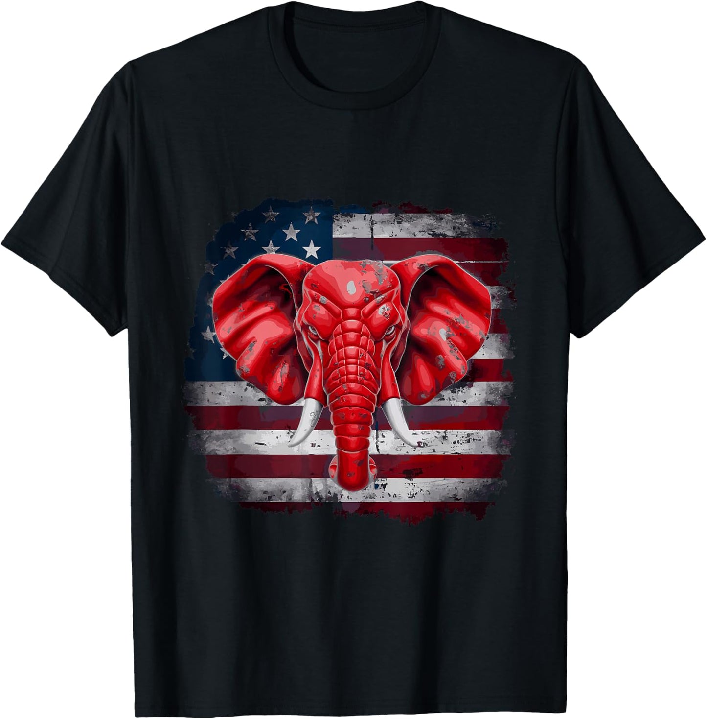 Trump Red Elephant Republican Patriotic Election GOP USA T-Shirt - T-Shirt | Black
