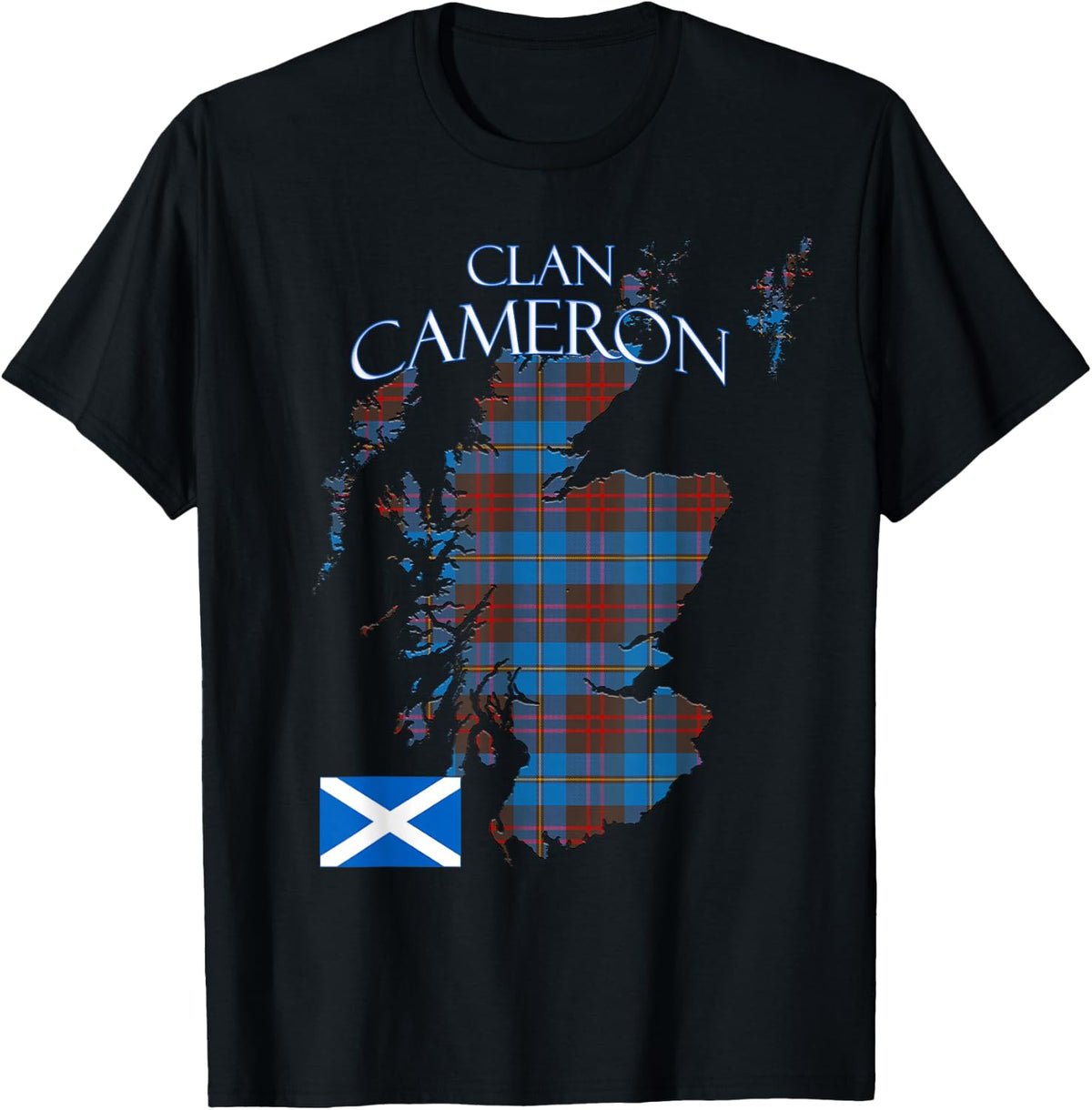 Cameron Scottish Clan Tartan Scotland T-Shirt - T-Shirt | Black