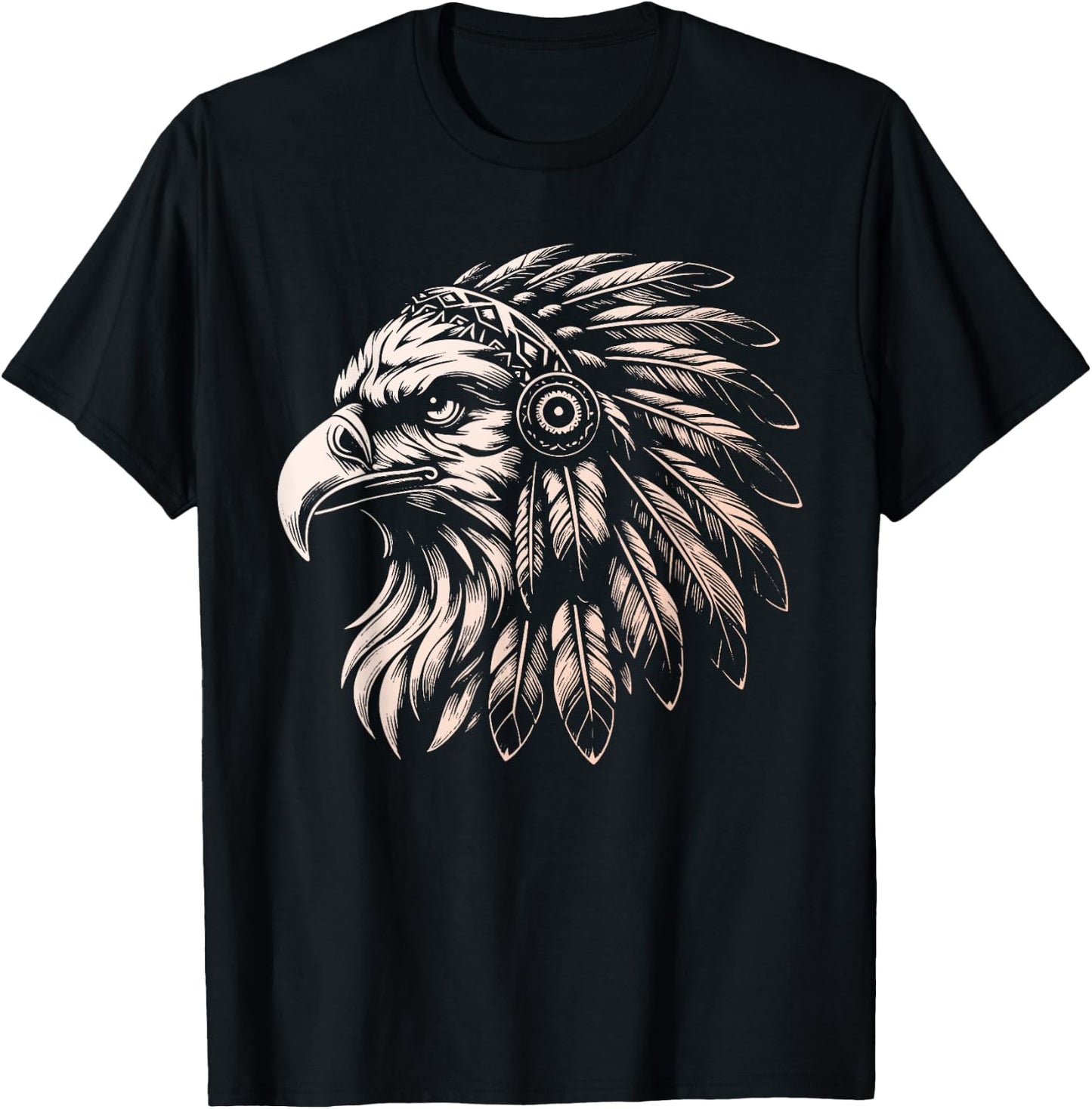 Native American Indian Day Pride Indigenous Cherokee Eagle T-Shirt - T-Shirt | Black