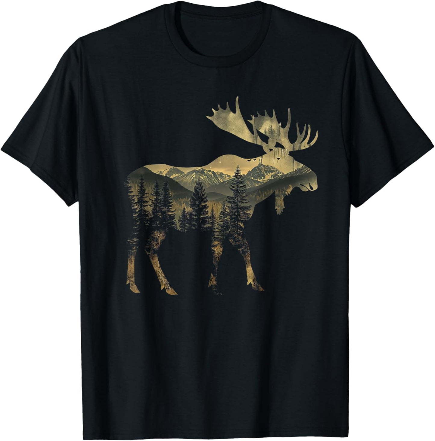 Elk Mountains Hiking Camping Alaska Nature Lovers T-Shirt - T-Shirt | Black