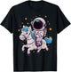 Astronaut Cowboy Riding Horse in Space T-Shirt - T-Shirt | Black