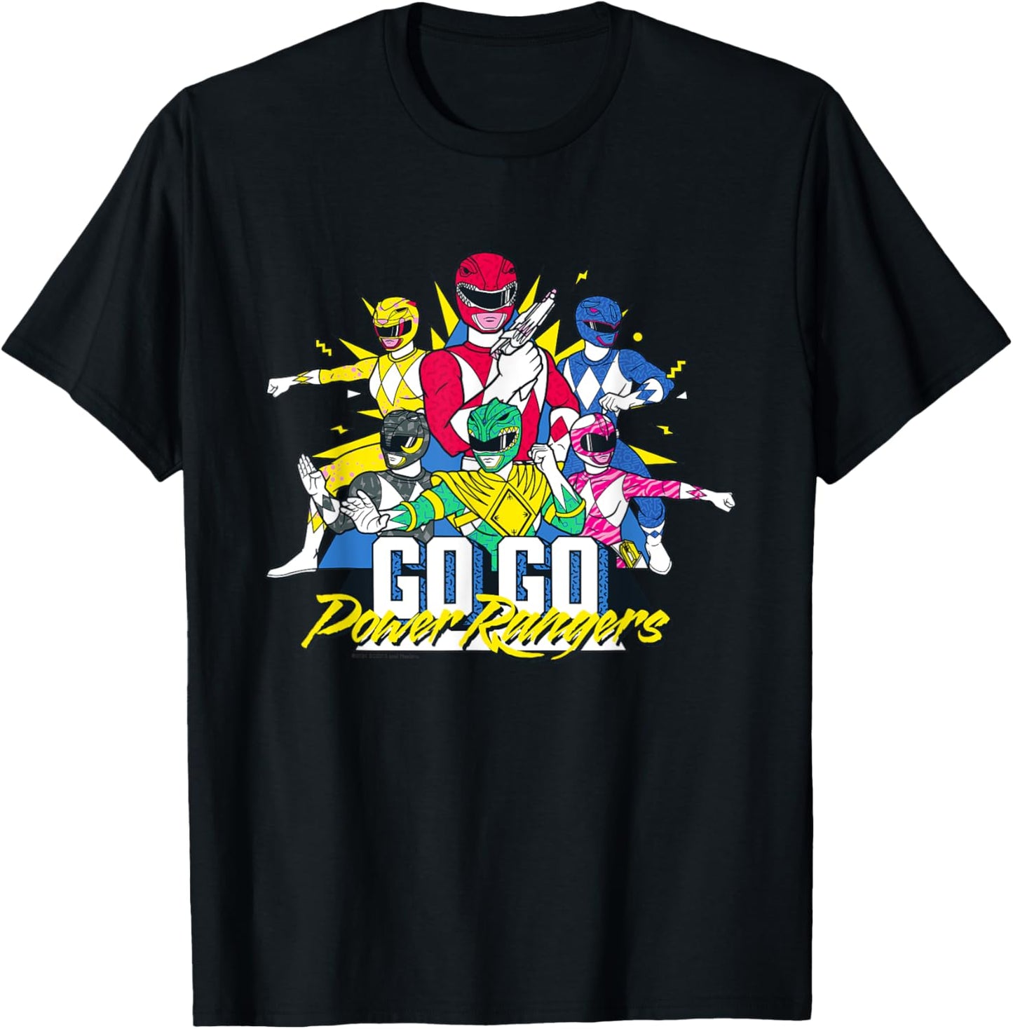 Power Rangers Go Go Retro 90s T-Shirt - T-Shirt | Black