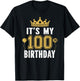 It's My 100th Birthday Gift 100 Years Old Man and Woman T-Shirt - T-Shirt | Black