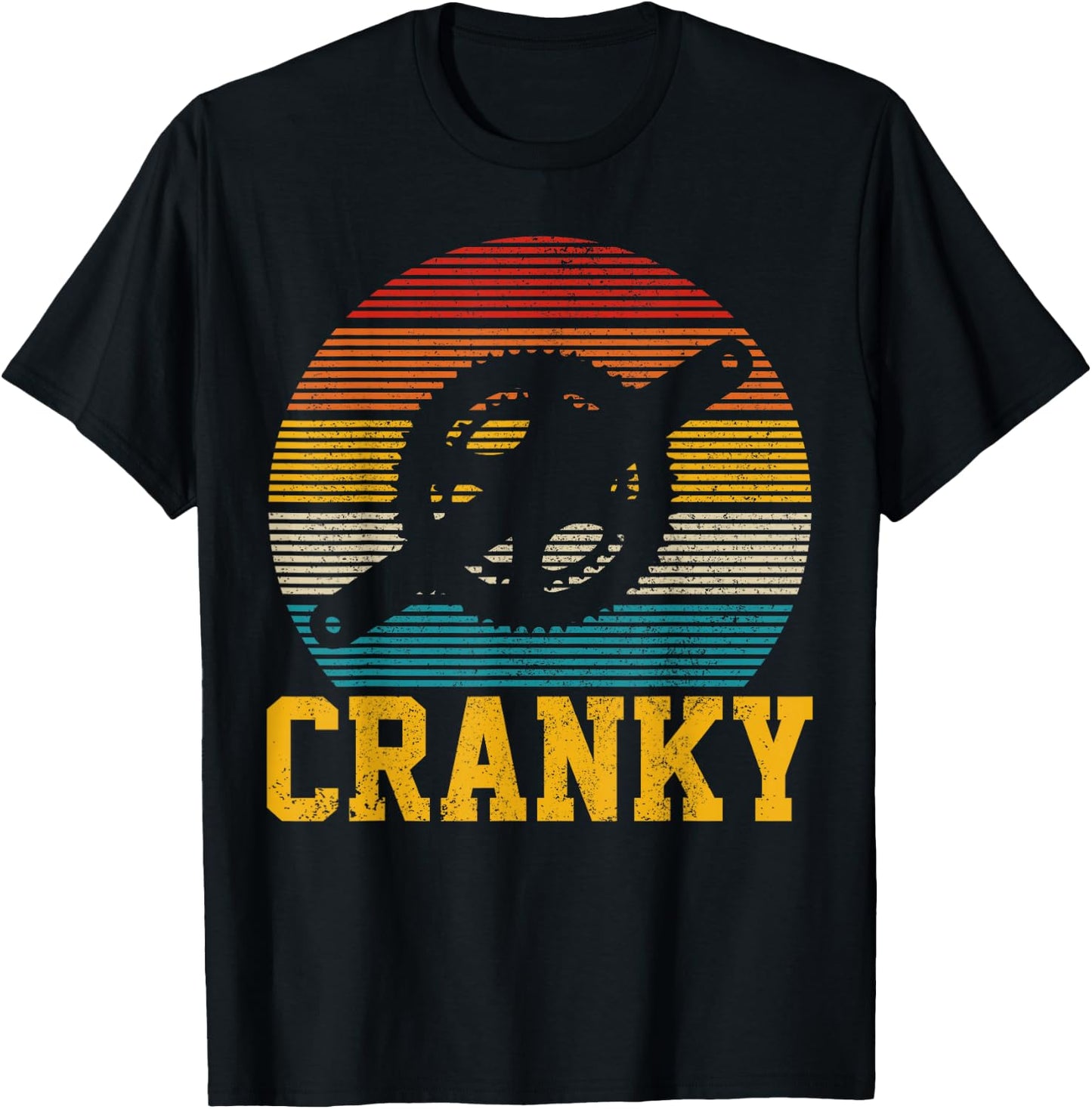 Cranky Vintage Mountain Bike MTB Cycling Cyclist Gift T-Shirt - T-Shirt | Black