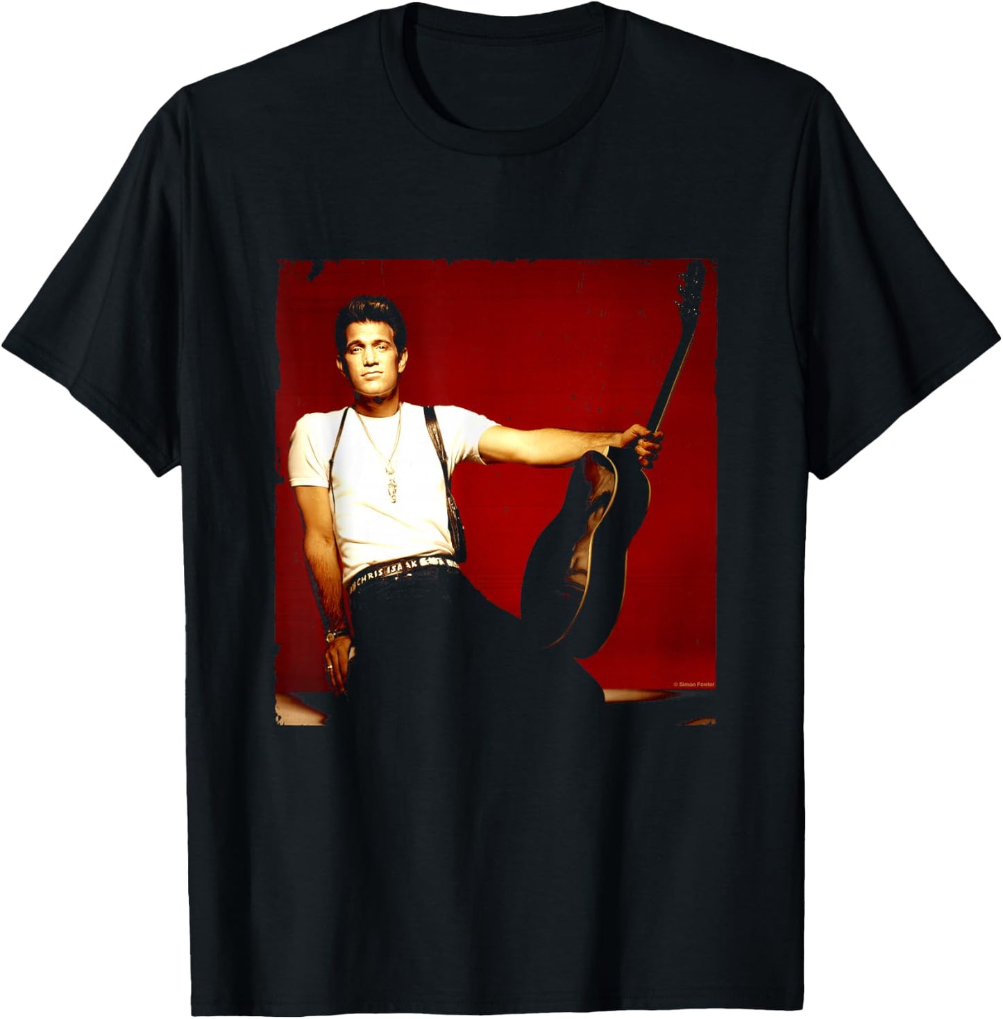 Singer Chris Isaak Studio Shoot By Simon Fowler T-Shirt - T-Shirt | Black