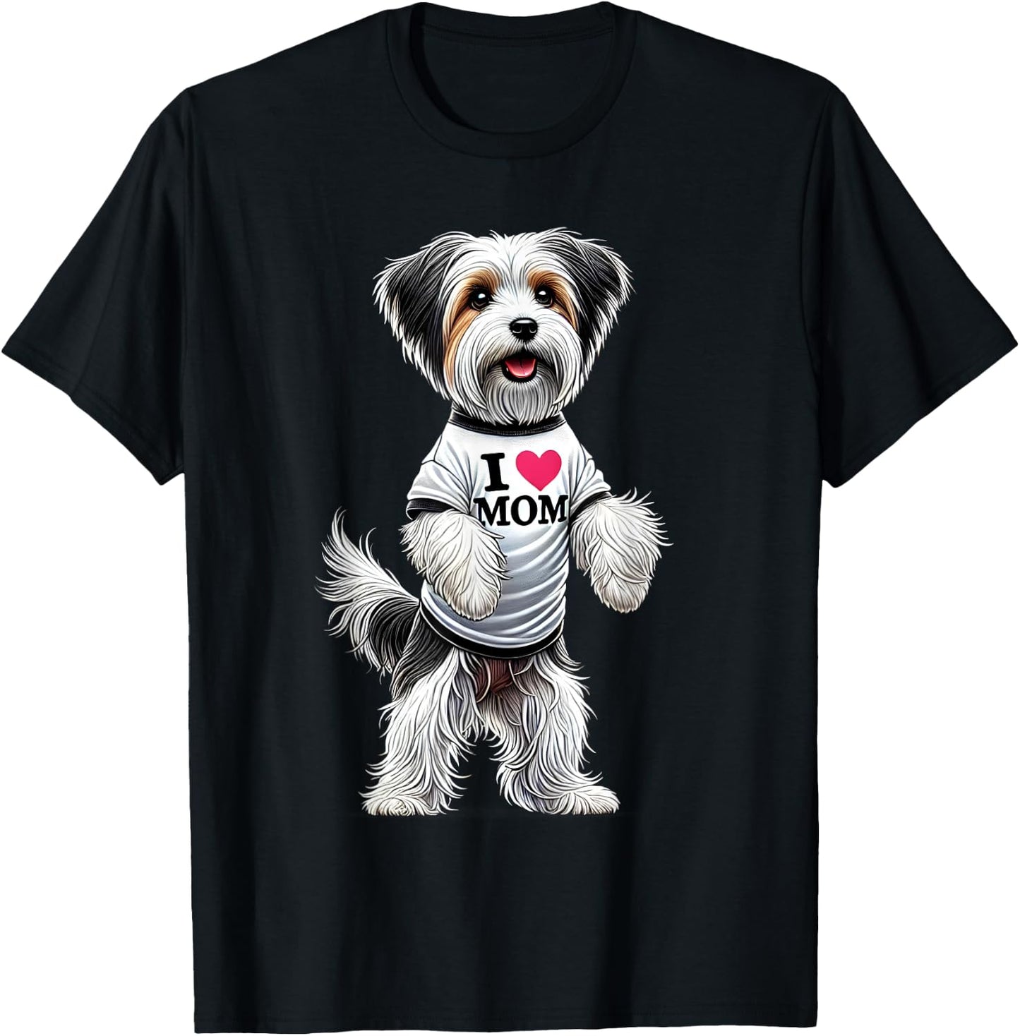 Biewer Terrier Mom I Love Mom Biewer Terrier Lover T-Shirt - T-Shirt | Black