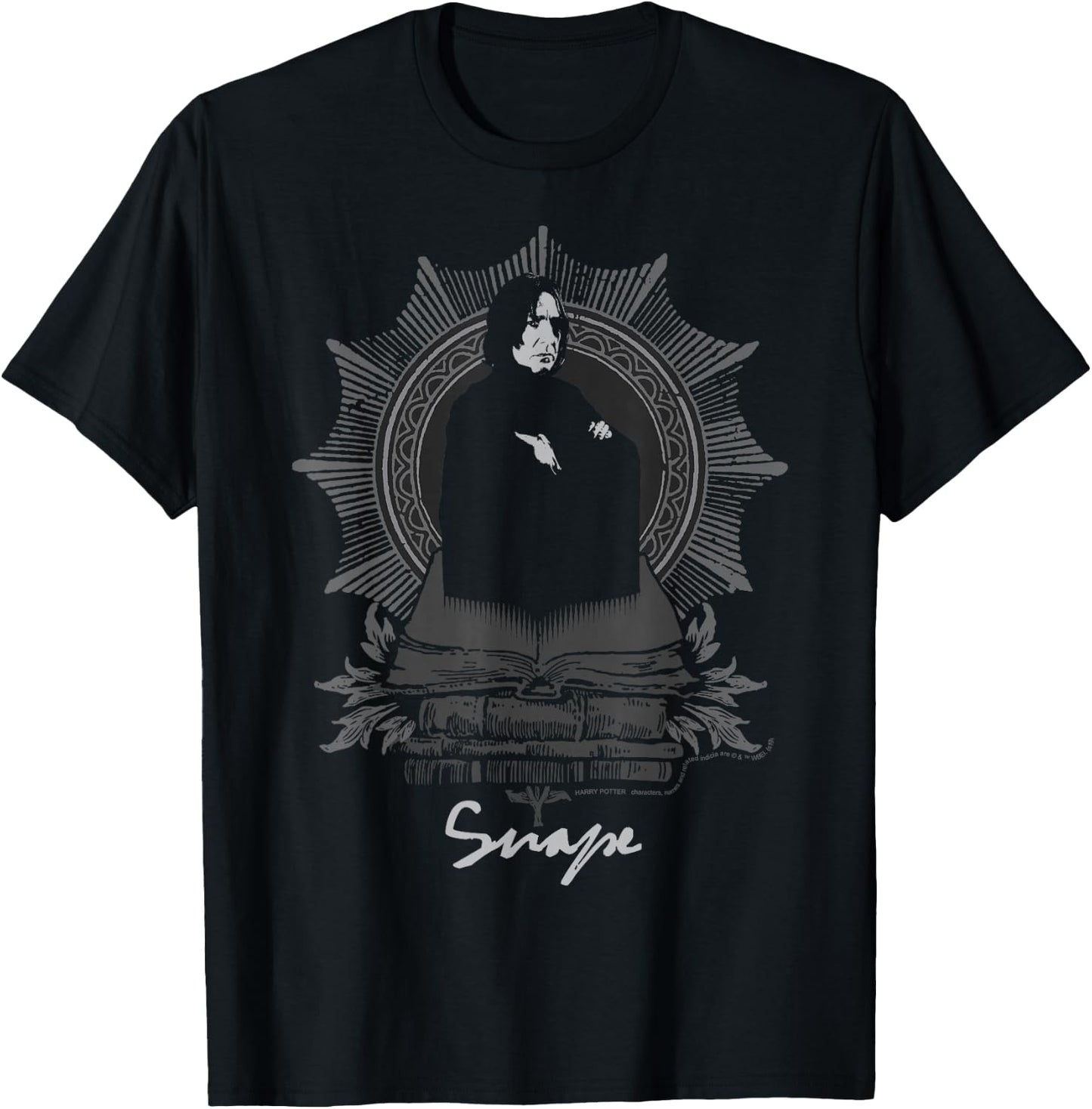 Harry Potter Snape Books Portrait T-Shirt - T-Shirt | Black