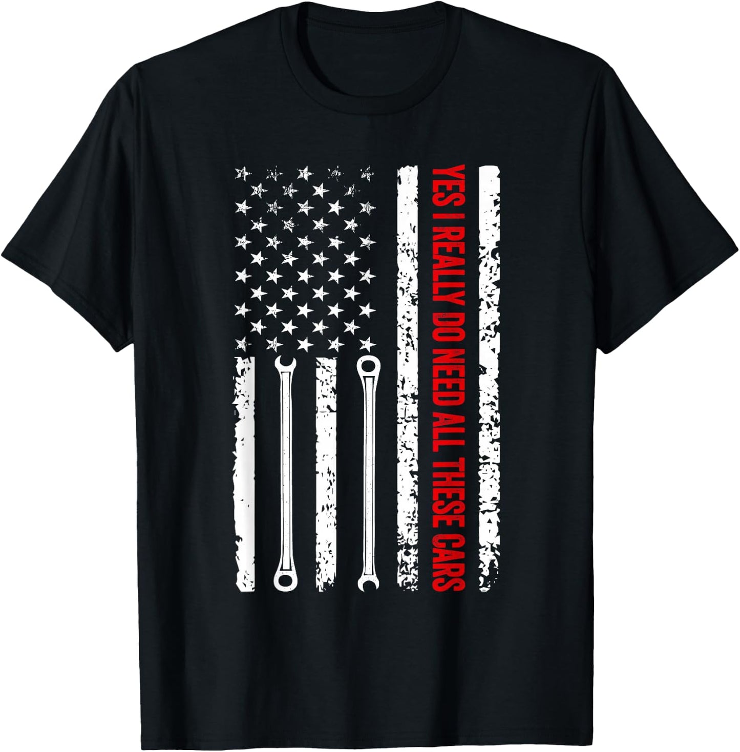 Yes I Really Do Need All These Cars Funny Car Mechanic T-Shirt - T-Shirt | Black