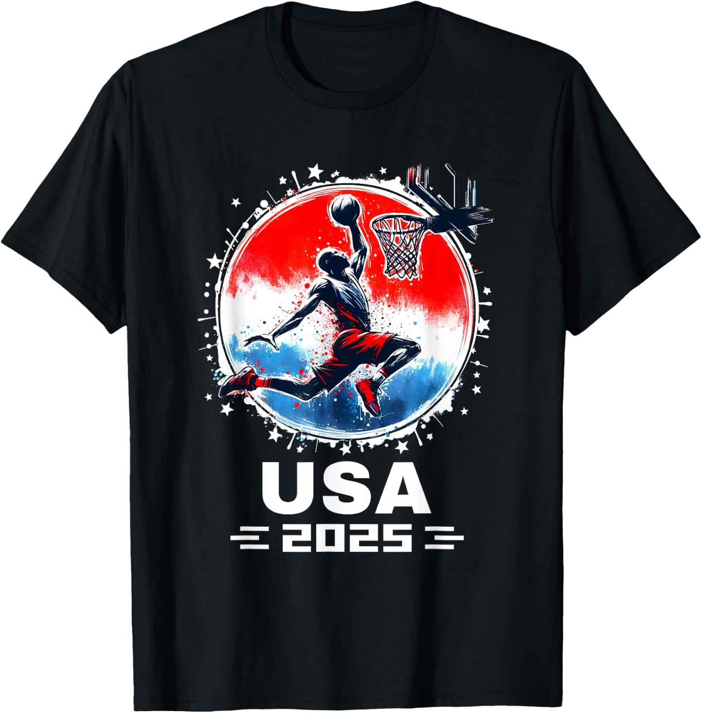 Basketball Team 2025 Basketball Apparel 2025 USA Team 2025 T-Shirt - T-Shirt | Black