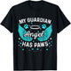 Dog Or Cat My Guardian Angel Has Paws Pet Memorial T-Shirt - T-Shirt | Black