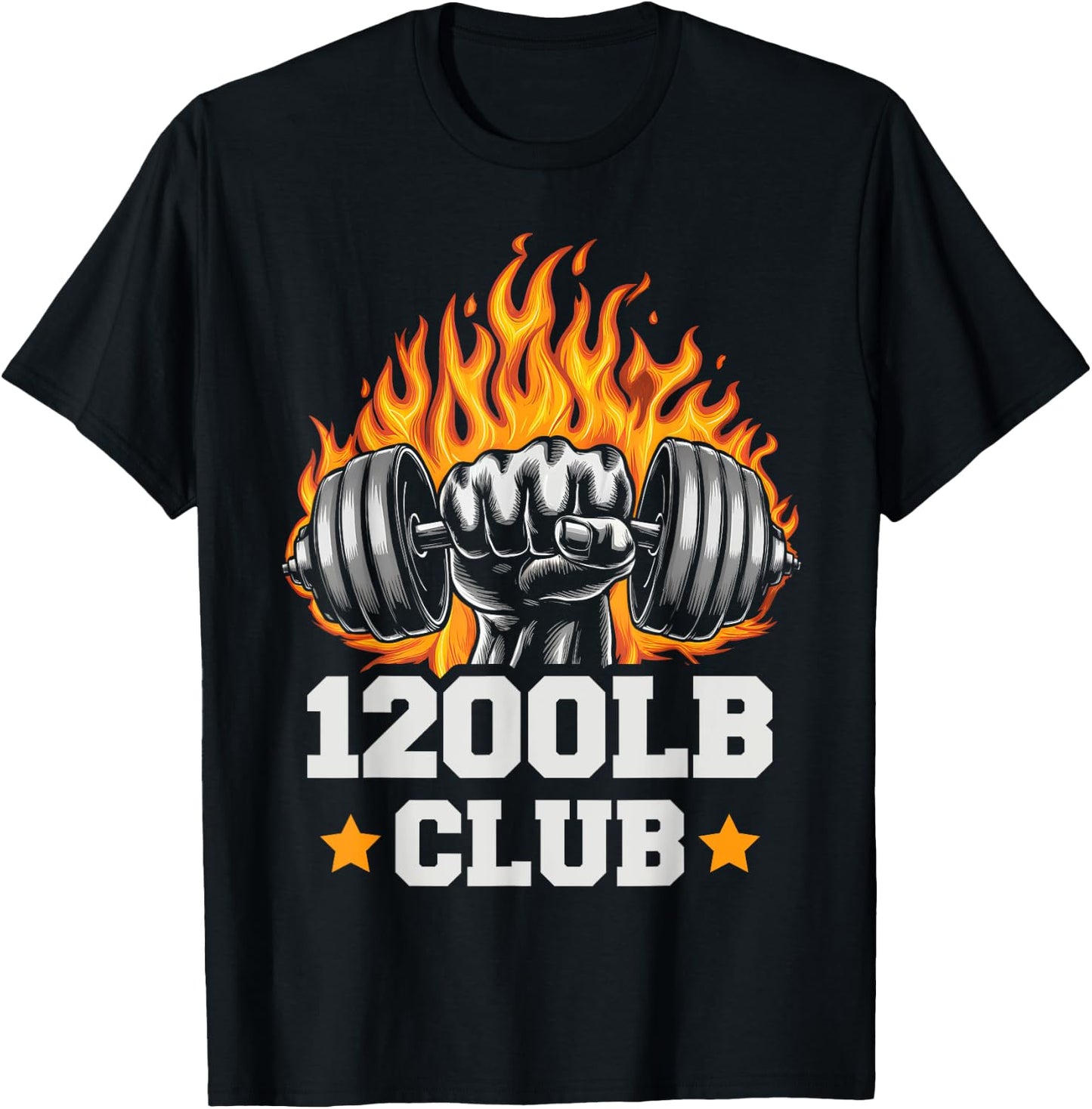 1200 Pound Club Gym Weightlifting Bodybuilders 1200 lb Club T-Shirt - T-Shirt | Black