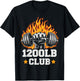 1200 Pound Club Gym Weightlifting Bodybuilders 1200 lb Club T-Shirt - T-Shirt | Black