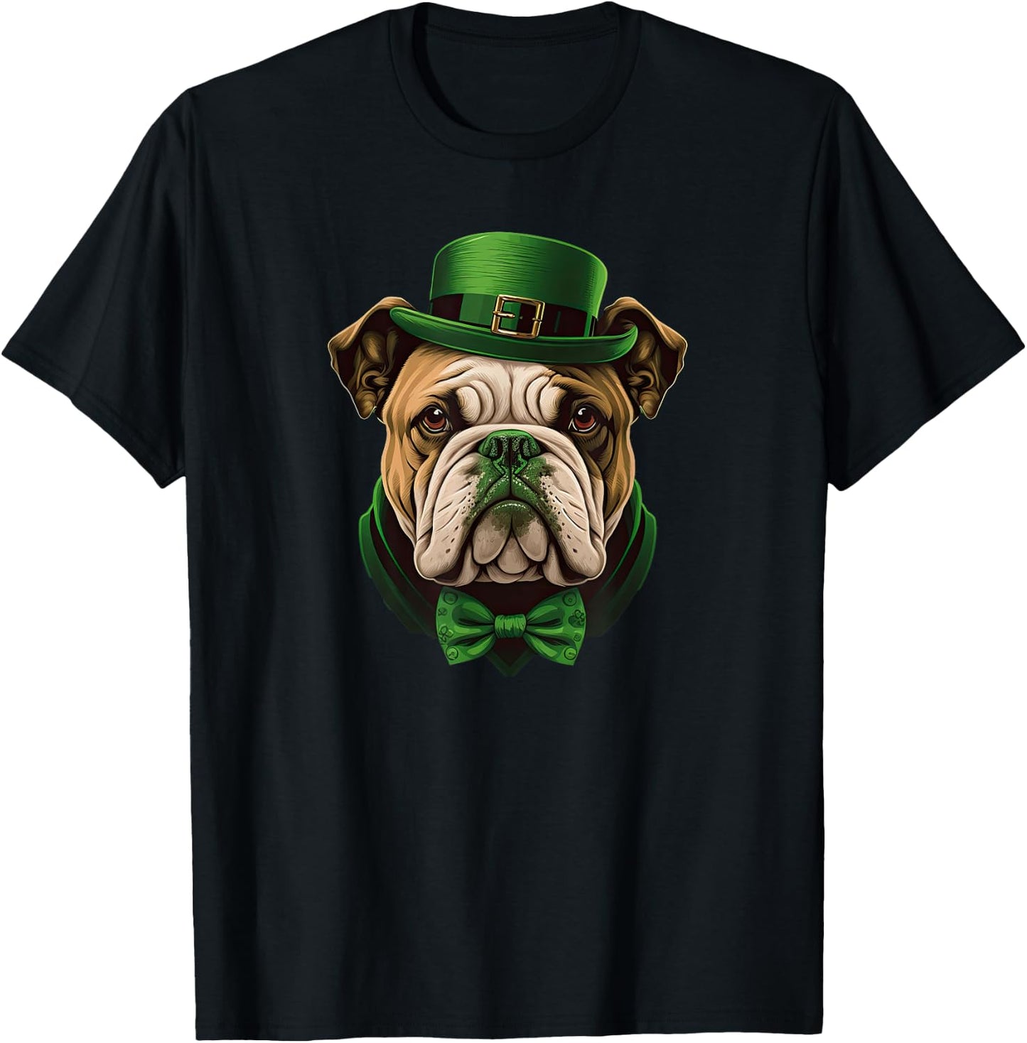 Funny Bulldog Dog St Patricks day irish Saint patrick Day T-Shirt - T-Shirt | Black