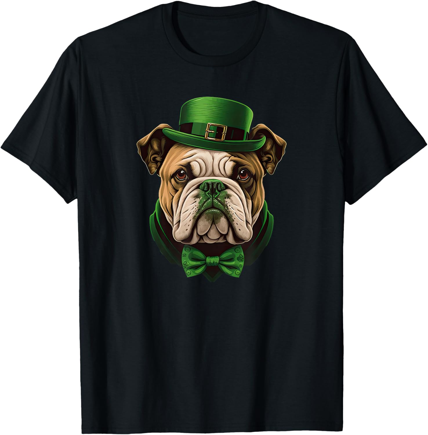 Funny Bulldog Dog St Patricks day irish Saint patrick Day T-Shirt - T-Shirt | Black