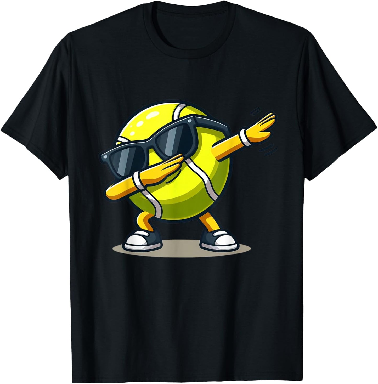 Dabbing Tennis Ball Shirt Funny Boys Men Women Sports Player T-Shirt - T-Shirt | Black