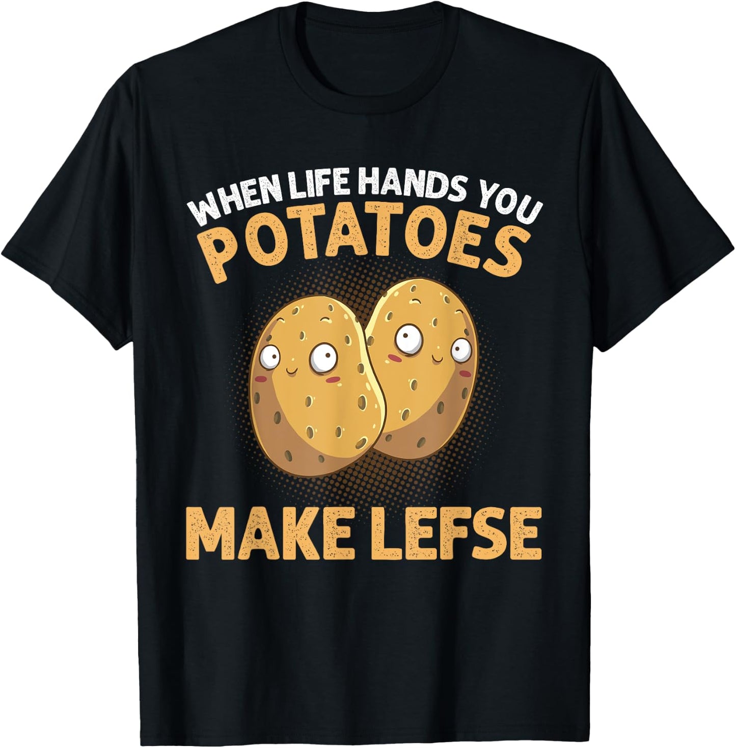 Cool Lefse Women Potato Flatbread Baking Pastry Food T-Shirt - T-Shirt | Black