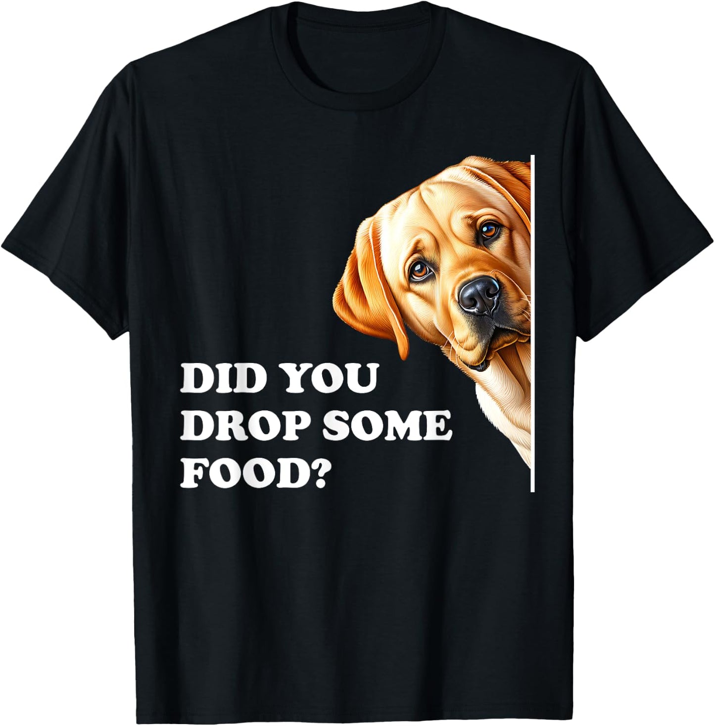 Yellow Labrador Dog Funny Women Girls Kids T-Shirt - T-Shirt | Black