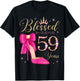 Blessed By God For 59 Years Old 59th Birthday Party Queen T-Shirt - T-Shirt | Black