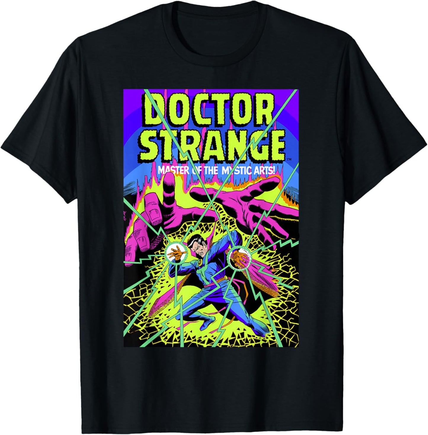 Marvel Doctor Strange Mystic Arts Neon Graphic T-Shirt - T-Shirt | Black
