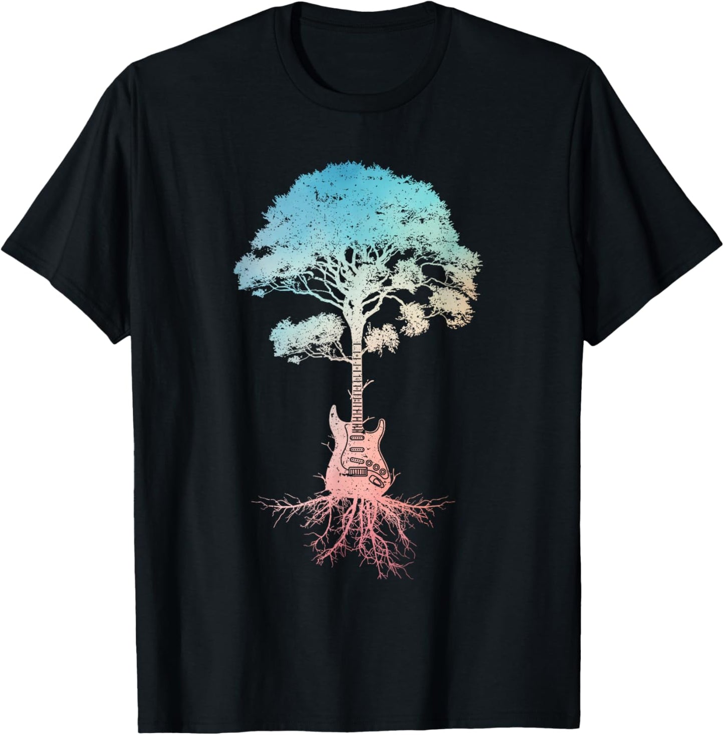 Guitar Art Women Guitar Player Rockstar Guitarist T-Shirt - T-Shirt | Black