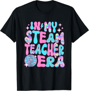 Disco In My STEAM Teacher Era T-Shirt - T-Shirt | Black