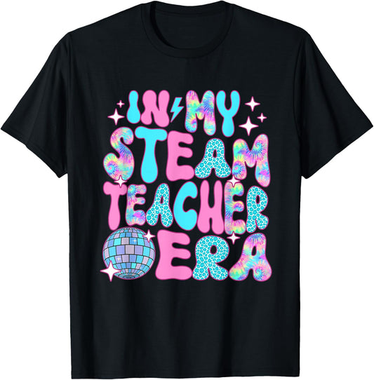 Disco In My STEAM Teacher Era T-Shirt - T-Shirt | Black