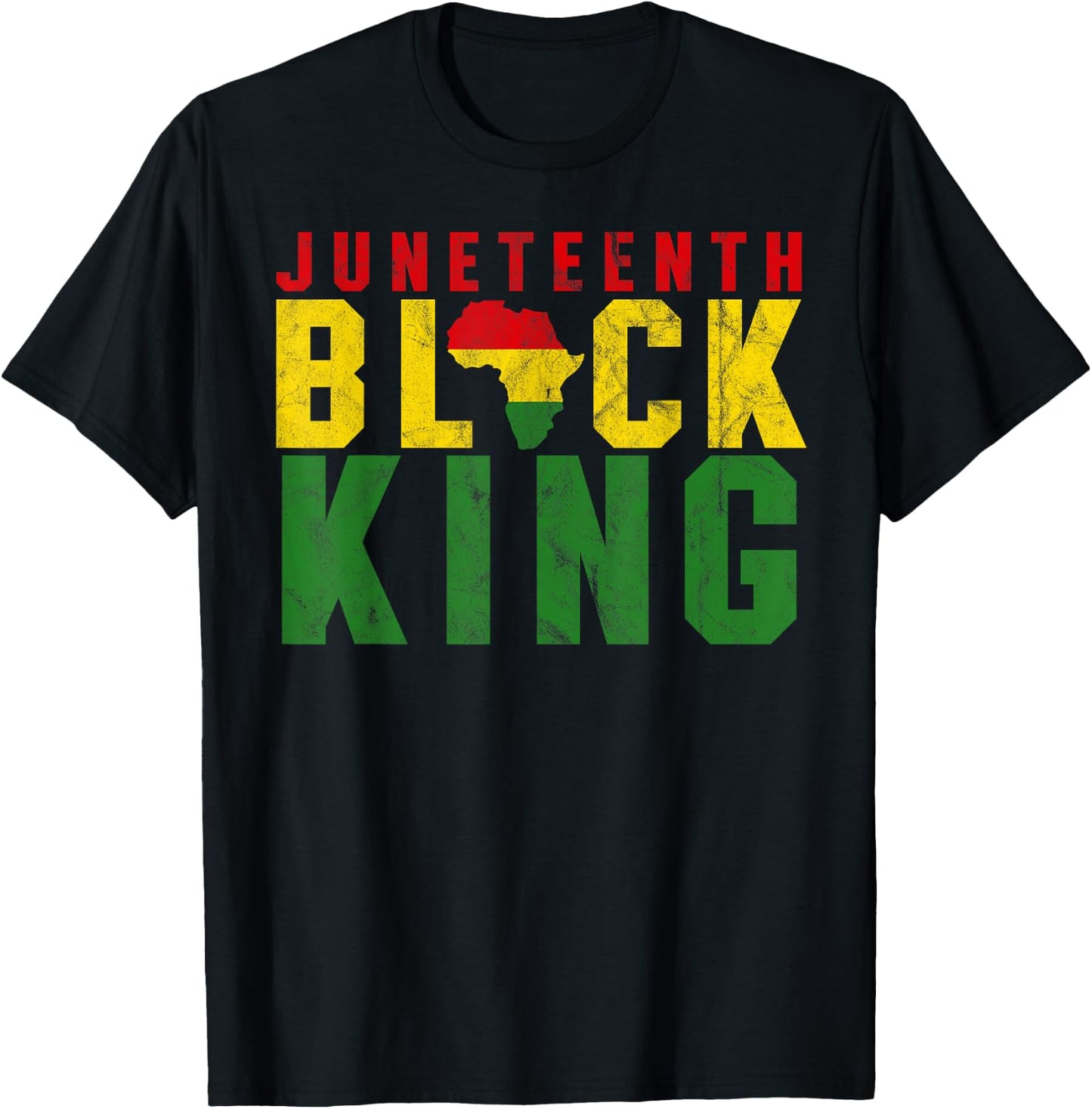 Juneteenth Black King Emancipation Day Melanin Black T-Shirt - T-Shirt | Black