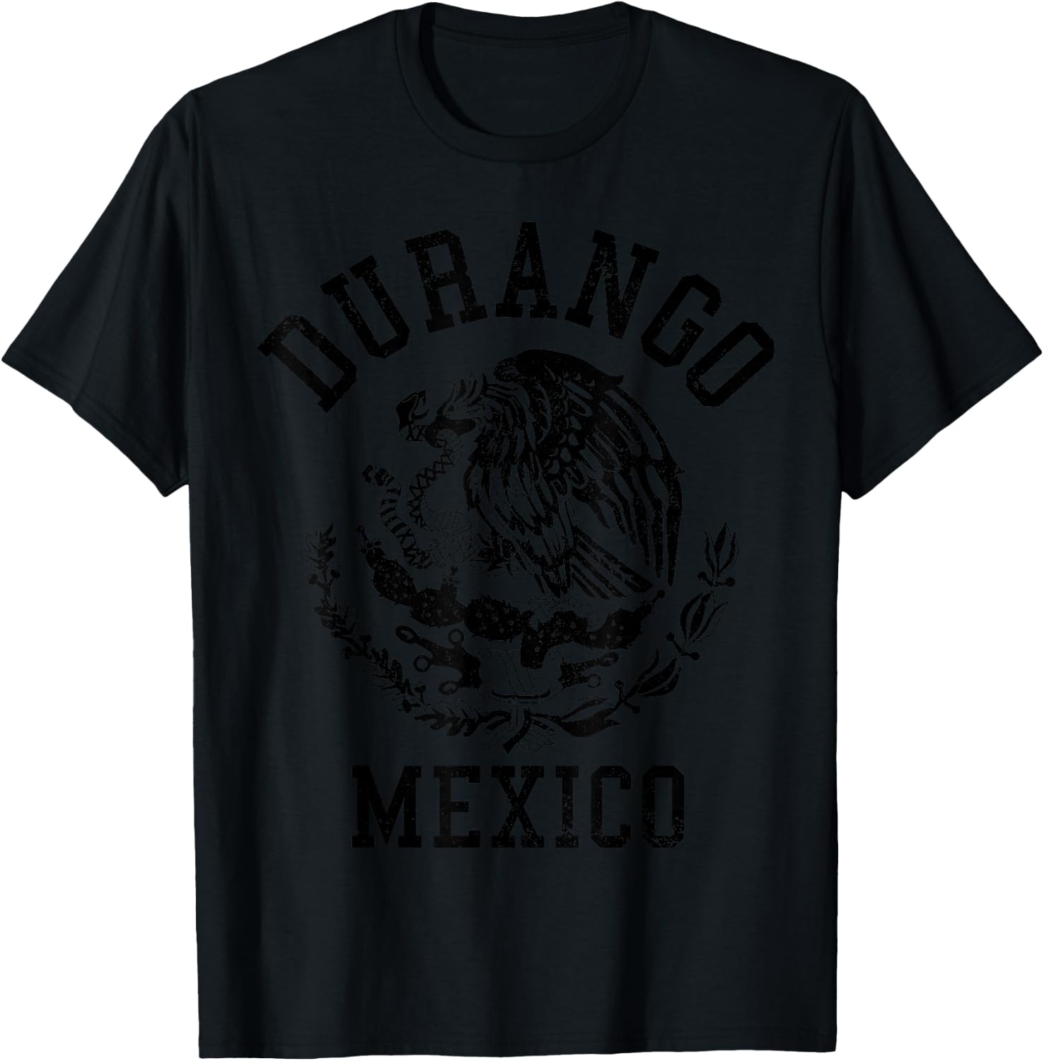 Durango Mexico Pride Mexican Flag Vintage T-Shirt - T-Shirt | Black