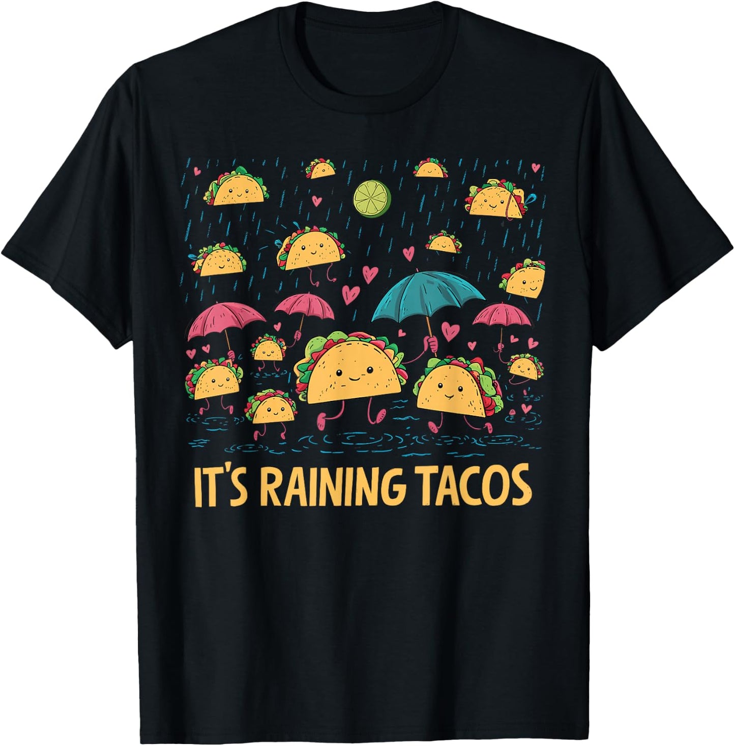 It's Raining Tacos Funny Taco Lovers kids girls boys T-Shirt - T-Shirt | Black
