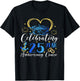 Celebrating 25 Years Anniversary Cruise 25th Anniversary T-Shirt - T-Shirt | Black