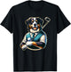 Funny Bernese Mountain Dog Golf Swing Sports T-Shirt - T-Shirt | Black