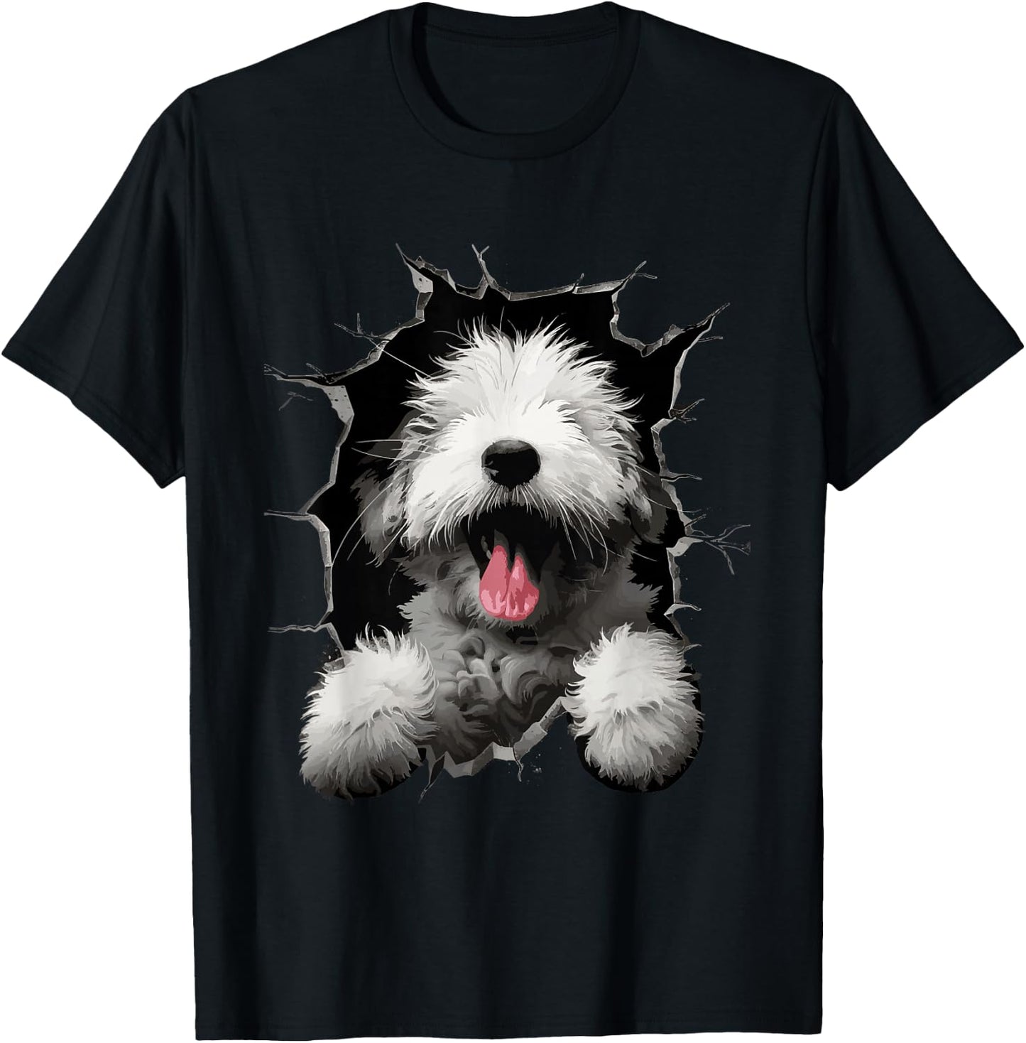 Old English Sheepdog T-Shirt - T-Shirt | Black