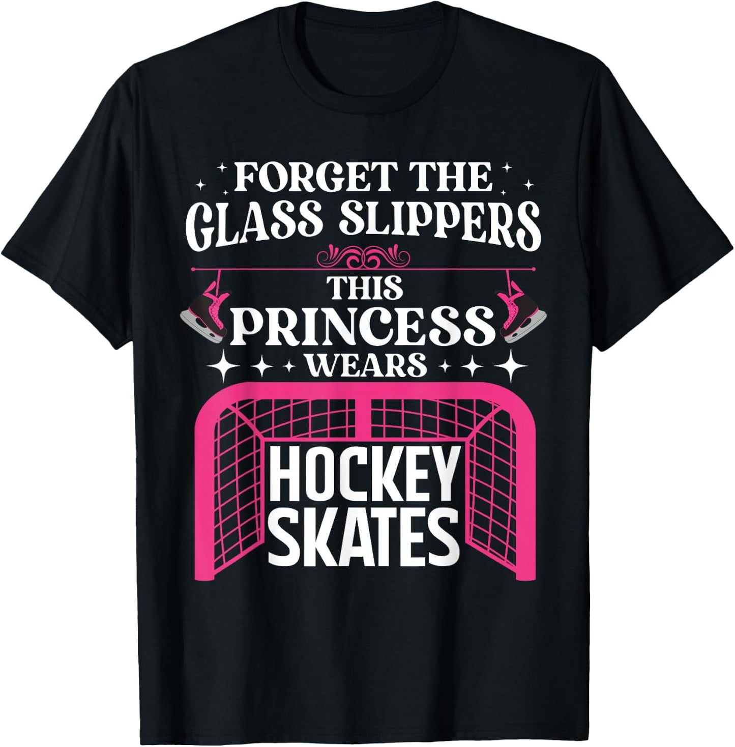 Funny Ice Hockey Art Girls Ice Hockey Player Lover T-Shirt - T-Shirt | Black