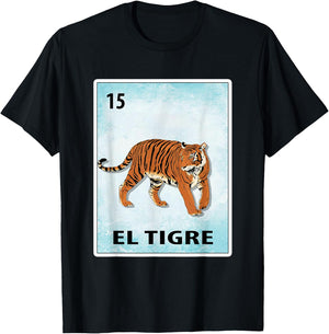 El Tigre Mexican Tiger Cards T-Shirt - T-Shirt | Black