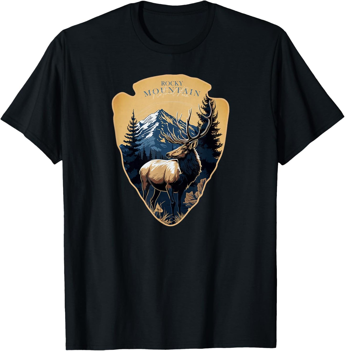 Rocky Mountain National Park Colorado Elk T-Shirt - T-Shirt | Black