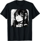 Anime Horror Girl Aesthetic Grunge Waifu Japanese Otaku T-Shirt - T-Shirt | Black