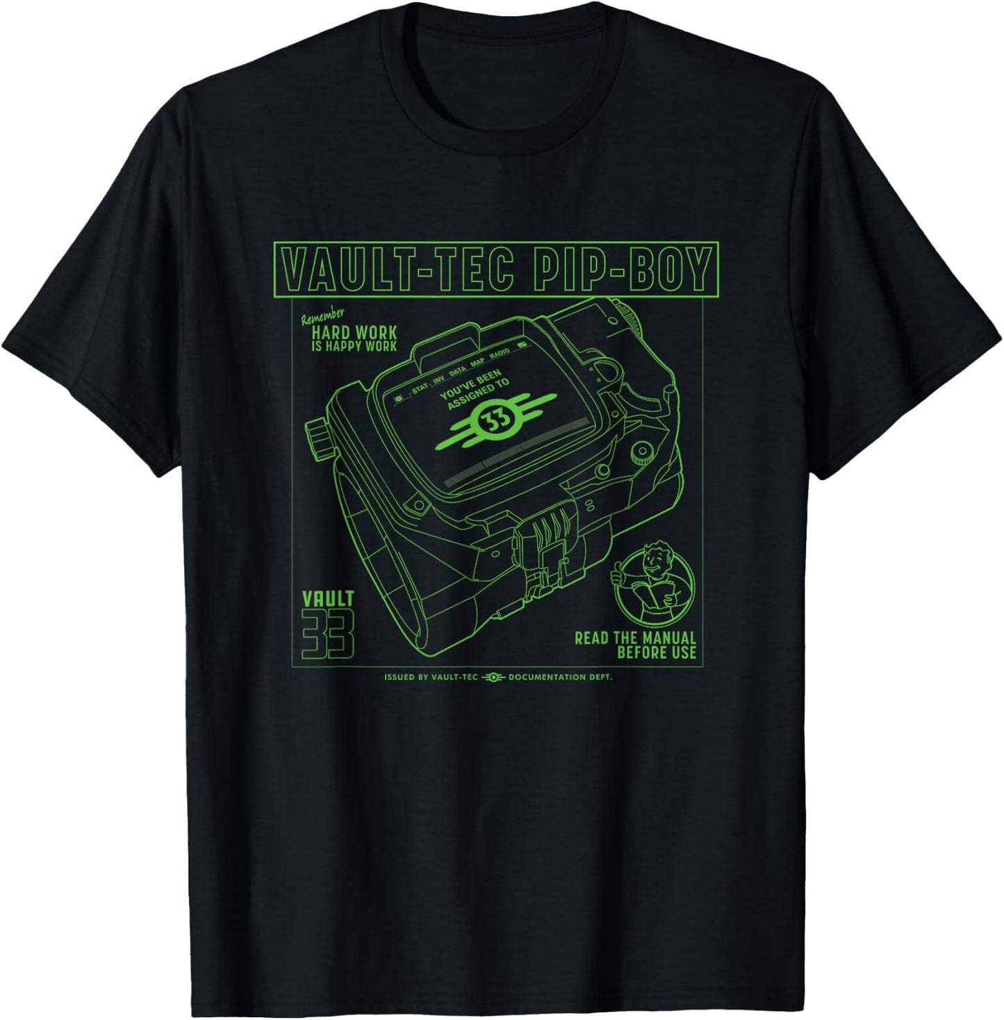 Fallout - Vault-Tec Pip-Boy T-Shirt - T-Shirt | Black