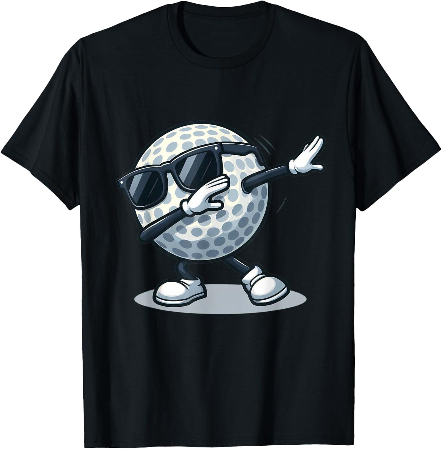 Dabbing Golf Ball Shirt Funny Boys Men Women Sports Player T-Shirt - T-Shirt | Black