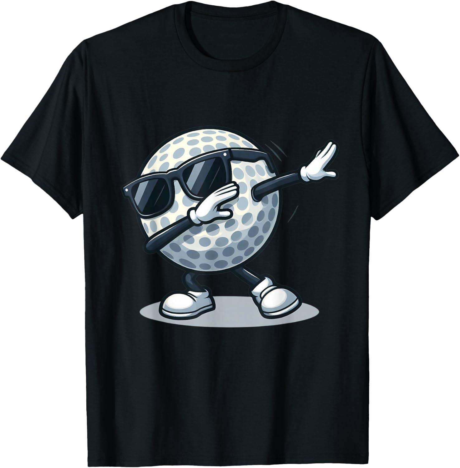 Dabbing Golf Ball Shirt Funny Boys Men Women Sports Player T-Shirt - T-Shirt | Black