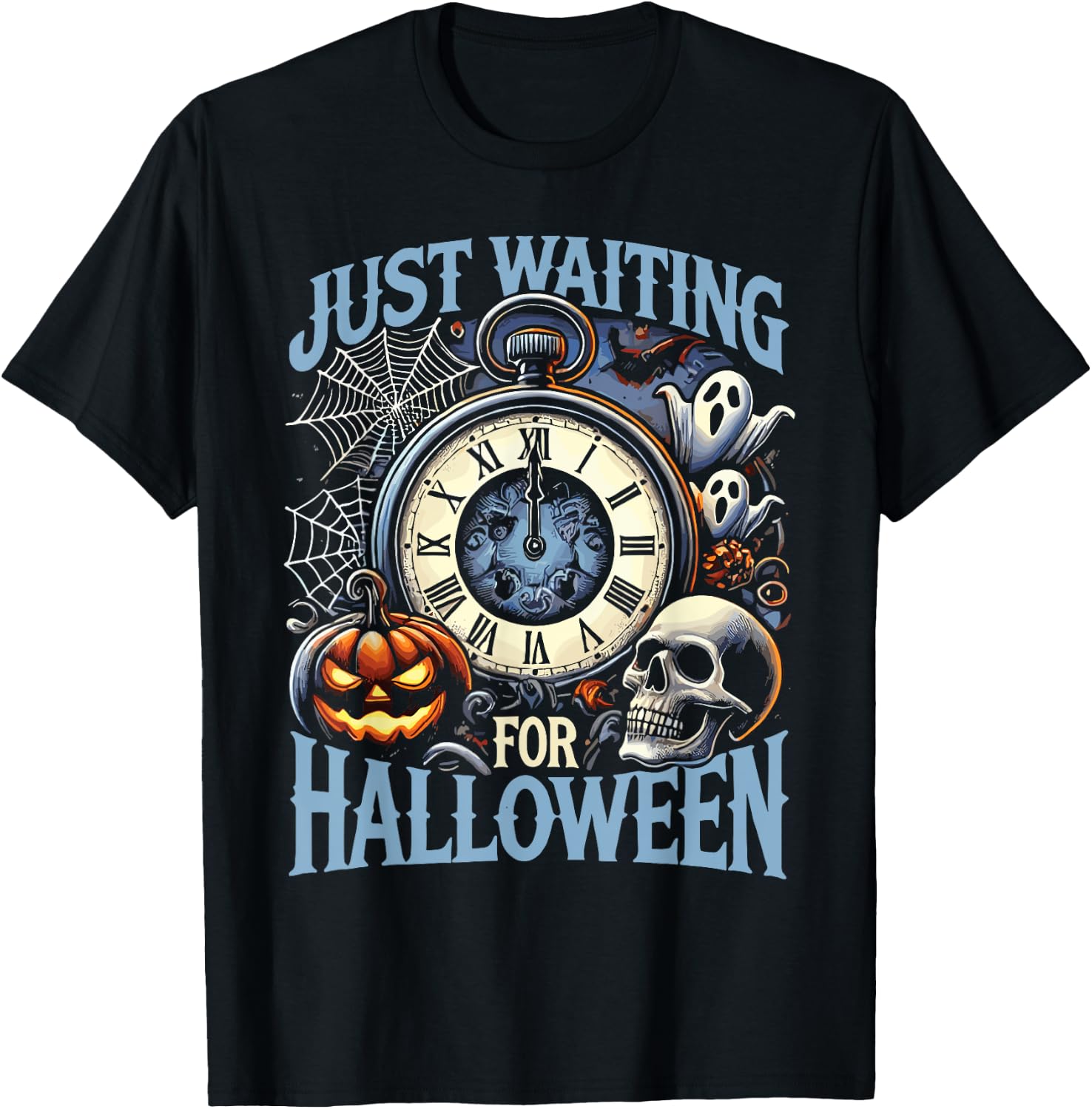 Halloween Summer Just Waiting For Halloween Summerween T-Shirt - T-Shirt | Black
